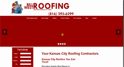 Desktop Screenshot of billwestroofing.com