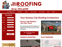 Tablet Screenshot of billwestroofing.com